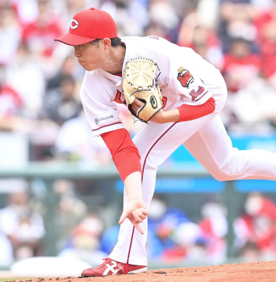 　ＤｅＮＡ打線を相手に力投する先発の森下（撮影・立川洋一郎）