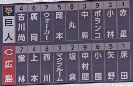 　スターティングメンバー（撮影・立川洋一郎）