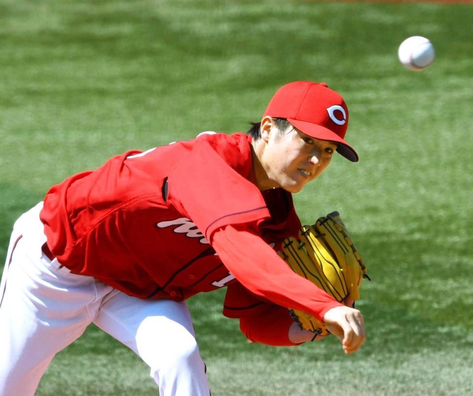 　７回４失点。粘りの投球を見せた森下