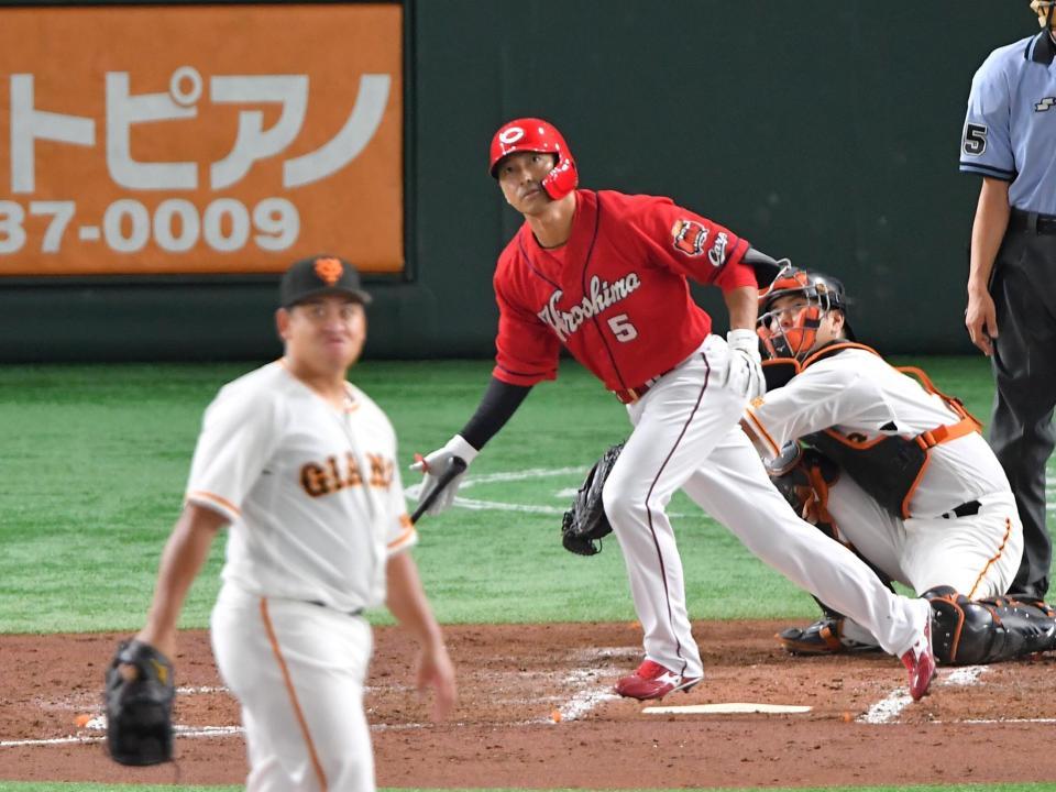 広島・長野が古巣巨人相手に大暴れ 今季1号の次は2打席連発の