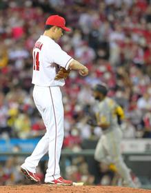 広島・大瀬良は５回３失点で降板　また勝てず遠い８勝目