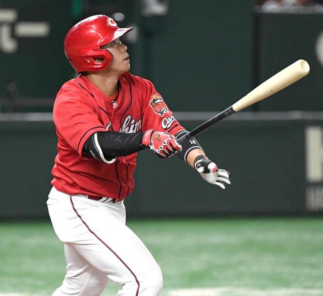 広島・坂倉　復調の予感　敵地どよめく大勢撃ち９号「あの打席だけですね」