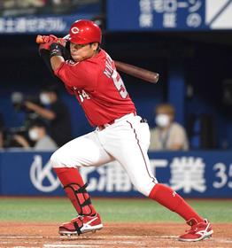カープ韮沢　プロ初ヒット！高卒３年目１０打席目でうれしい左前打