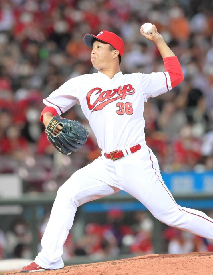 　５回途中から登板し後続を断った塹江（撮影・立川洋一郎）