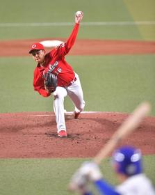 プロ初先発の広島ドラフト２位・森は５回１失点の好投　初勝利の権利を持って降板