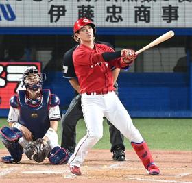 広島が三回に球団タイ、一挙１２得点の超ビッグイニング！堂林、坂倉、上本が一発！