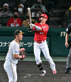 広島　西川が勝ち越し１０号ソロ　２年連続２桁本塁打到達