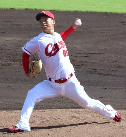 　６回１安打無失点と好投した玉村