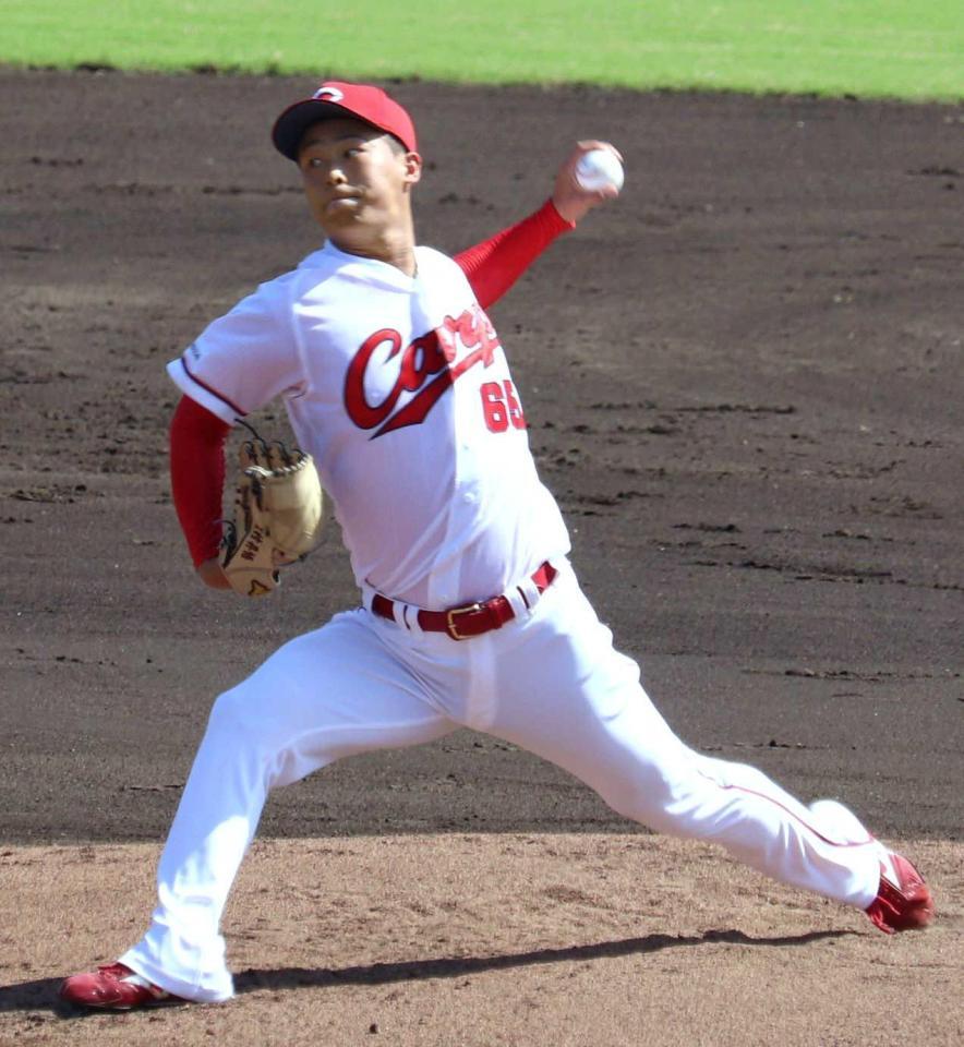 　６回１安打無失点と好投した玉村