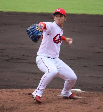 　２軍練習で先発した高橋昂