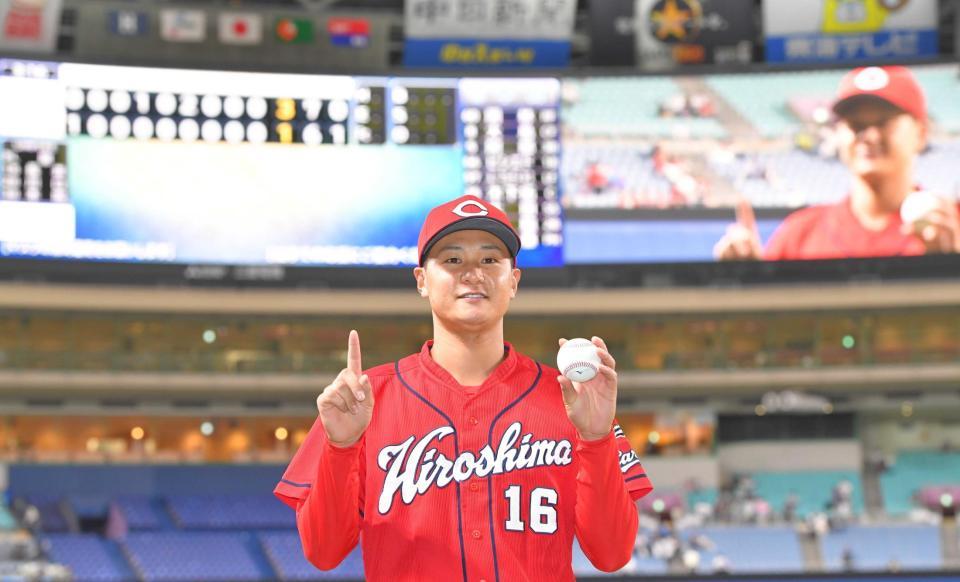 プロ初先発初勝利を挙げた森翔平（９月７日の中日戦）