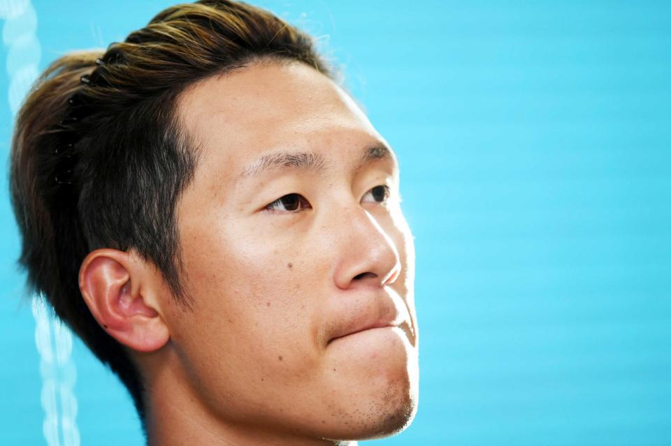 　インタビューでさらなる飛躍を誓った西川（撮影・田中太一）