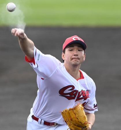 　先発し力投する河野（撮影・田中太一）