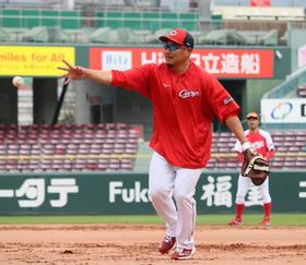 広島・松山、開幕１軍勝ち取る　１８日オリックス戦から昇格　バット寝かせて手応え