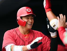広島・田村　充実の右越えソロ　オープン戦９試合で打率・４１７　新井監督「全てを吸収」