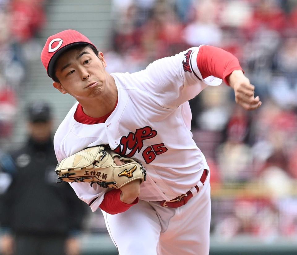 　先発し力投する玉村（撮影・田中太一）