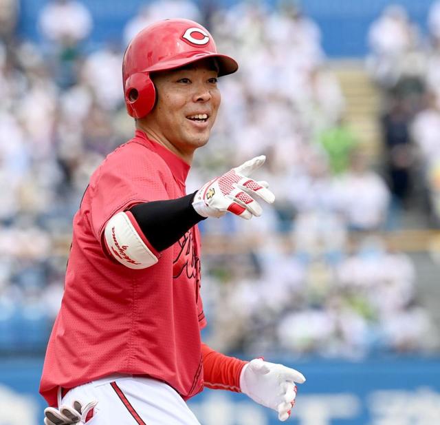 広島が今季初得点!開幕から19イニングぶりに得点して先制 秋山が右翼へ適時三塁打