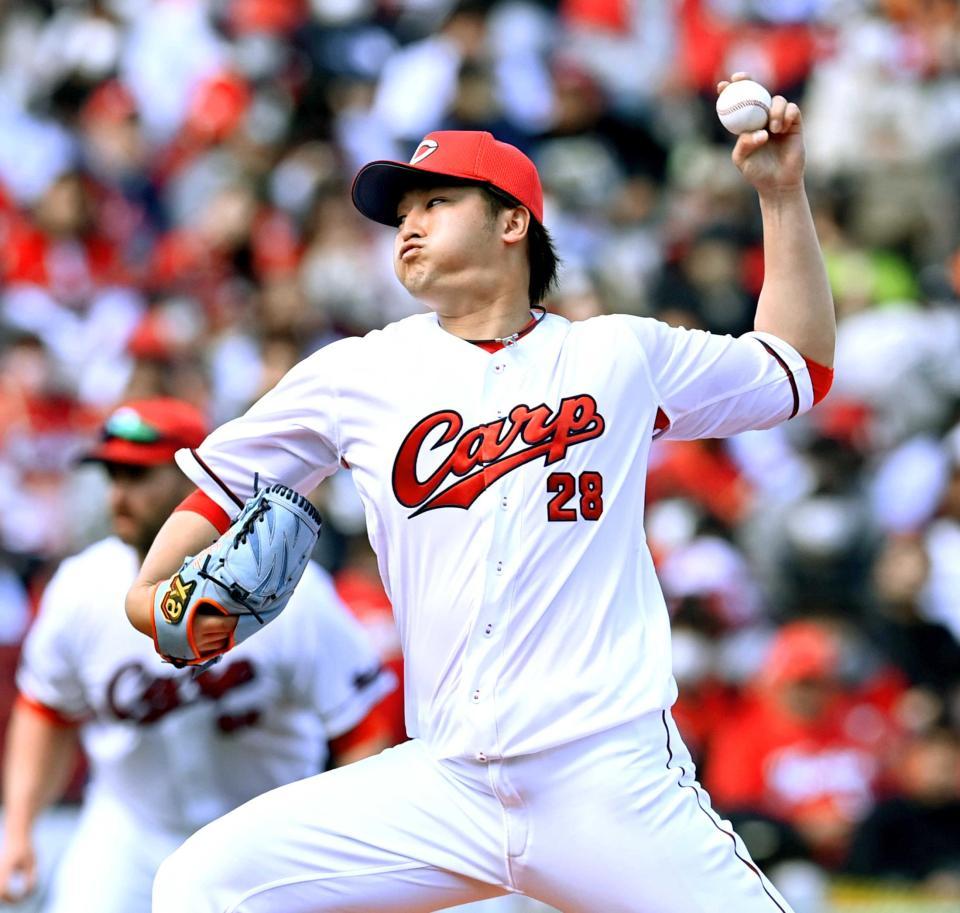 　巨人打線を相手に好投した床田（撮影・田中太一）