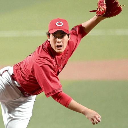 　先発し、力投する九里（撮影・田中太一）