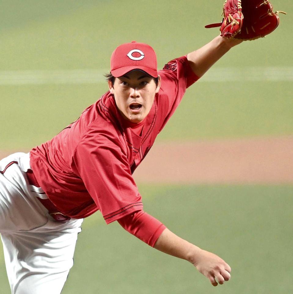 　先発し、力投する九里（撮影・田中太一）