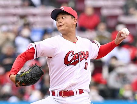 ３月１８日のＯＰ戦に登板した森　