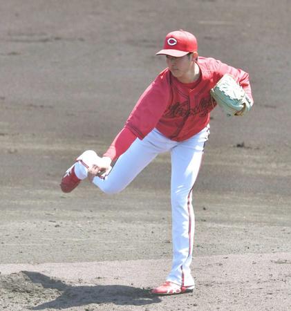 　先発し力投する森下（撮影・石井剣太郎）