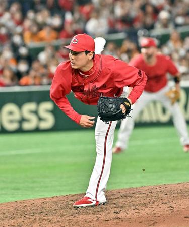 ９回に登板した栗林