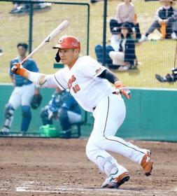 田村　フォーム固め打　再昇格目指して上半身の使い方継続
