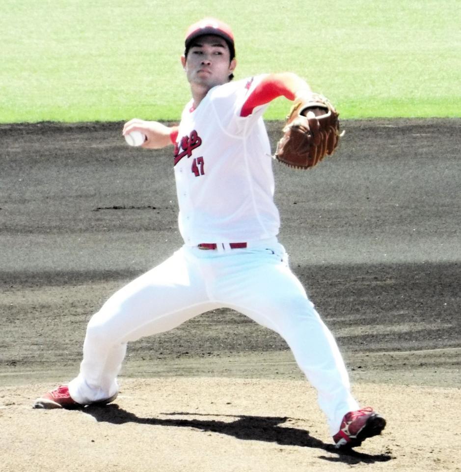 　ウエスタン・オリックス戦でプロ初登板初先発したドラフト１位・斉藤