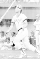 　不屈の精神でレギュラーに上り詰めた水谷実雄（７８年撮影）