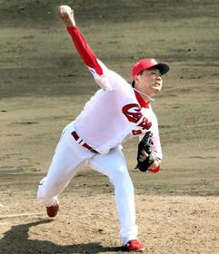 カープ栗林２軍戦で実戦復帰　１回０封「ゼロで抑えることが一番」　最速１４８キロで全球種テスト