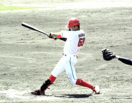 　改造効果が表れつつある大盛の打撃フォーム