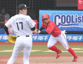 広島　羽月の今季初安打が佐々木朗からタイムリー「食らいついていくことができて良かった」