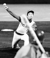 ３年連続で開幕戦勝利を挙げた北別府さん＝１９８４年４月