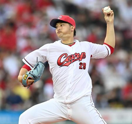 　先発し力投する床田（撮影・田中太一）