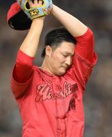 　３回、秋広にソロを浴びた床田（撮影・伊藤笙子）