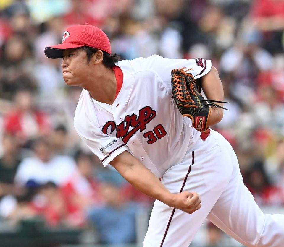 　６回、島田を三振に仕留める一岡