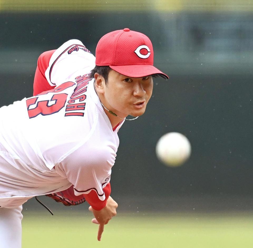 ８回を無失点に抑える島内（撮影・田中太一）