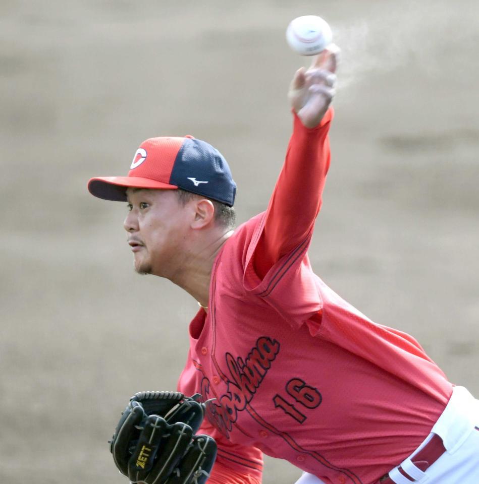 　紅白戦で先発し、好投した森（撮影・田中太一）