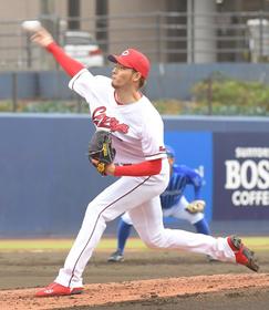 広島・薮田は投球内容に後悔「ちょっと失敗した」打者３人に２四球と制球に苦しむ　阪神・高山からは三振奪う