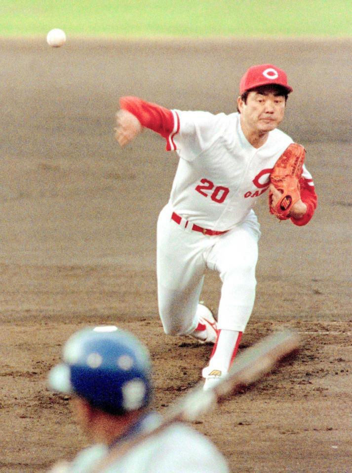 　きれいな投球フォームと精密なコントロールで通算２１３勝を挙げた北別府学さん