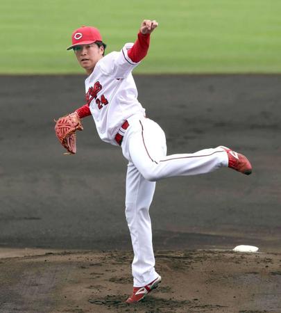 　先発し、３回無失点と好投した黒原（撮影・山口登）