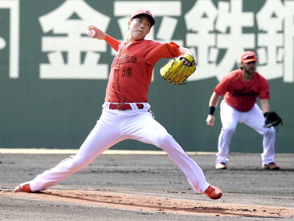 　先発し、力投する森下（撮影・市尻達拡）