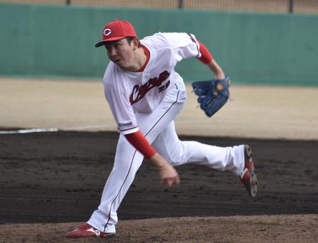 広島・ケムナが術後初の対外試合登板で1回2K無失点の好投「投げられる幸せは感じてやっている」 昨年9月に右肘手術