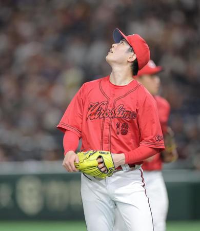 広島　森下が不運すぎる二塁打で６回１失点降板　岡本和の打球が落ちてこず　東京ドームが騒然