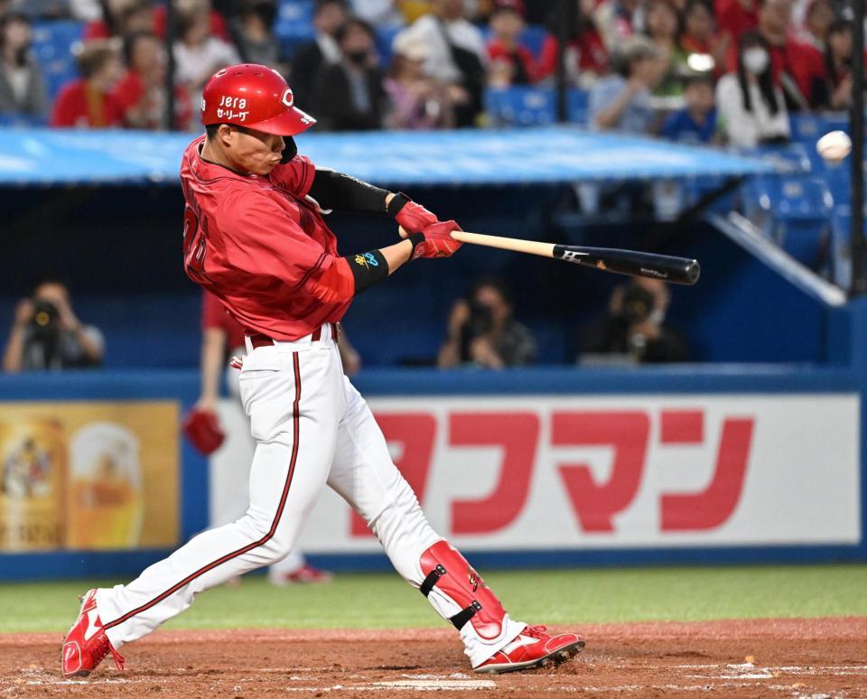 広島・二俣翔一がプロ初本塁打 プロ初スタメンでうれしい一撃