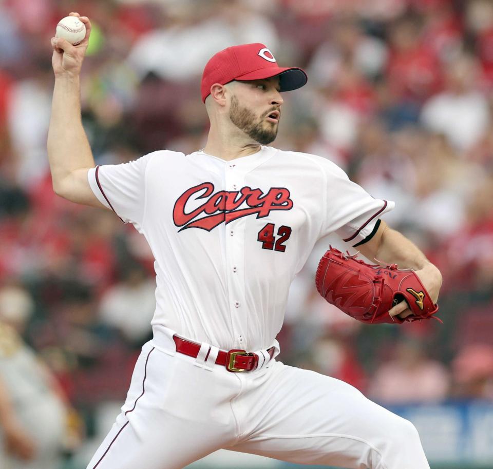 　５回を１失点に抑えたハッチ（撮影・田中太一）