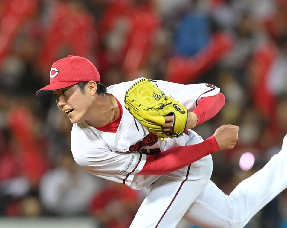 　７回３安打無失点と好投した森下（撮影・市尻達拡）