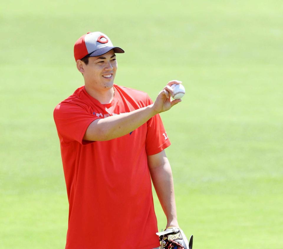 　登板日までの調整などを語った九里