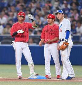広島　中村奨成が待望の今季初安打　高橋宏斗から痛烈左前打